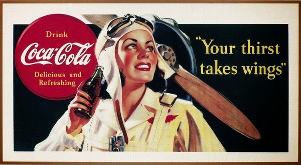 Старый рекламный плакат Coca-Cola